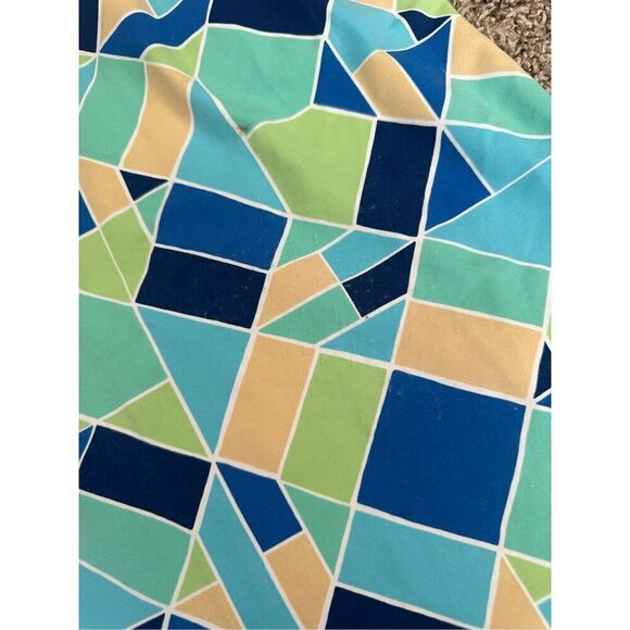 J. Mclaughlin Dolly Catalina Cloth Sleeveless Dress Belted Green/Blue Print XS - Picture 12 of 15